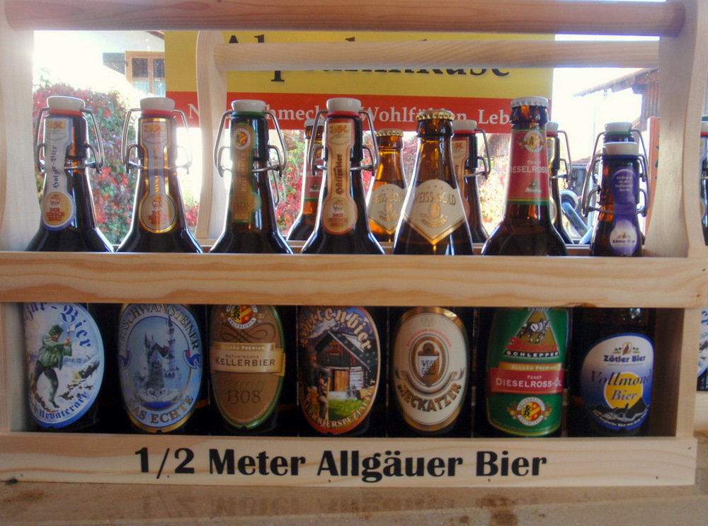 A seven-pack of local bier choices.